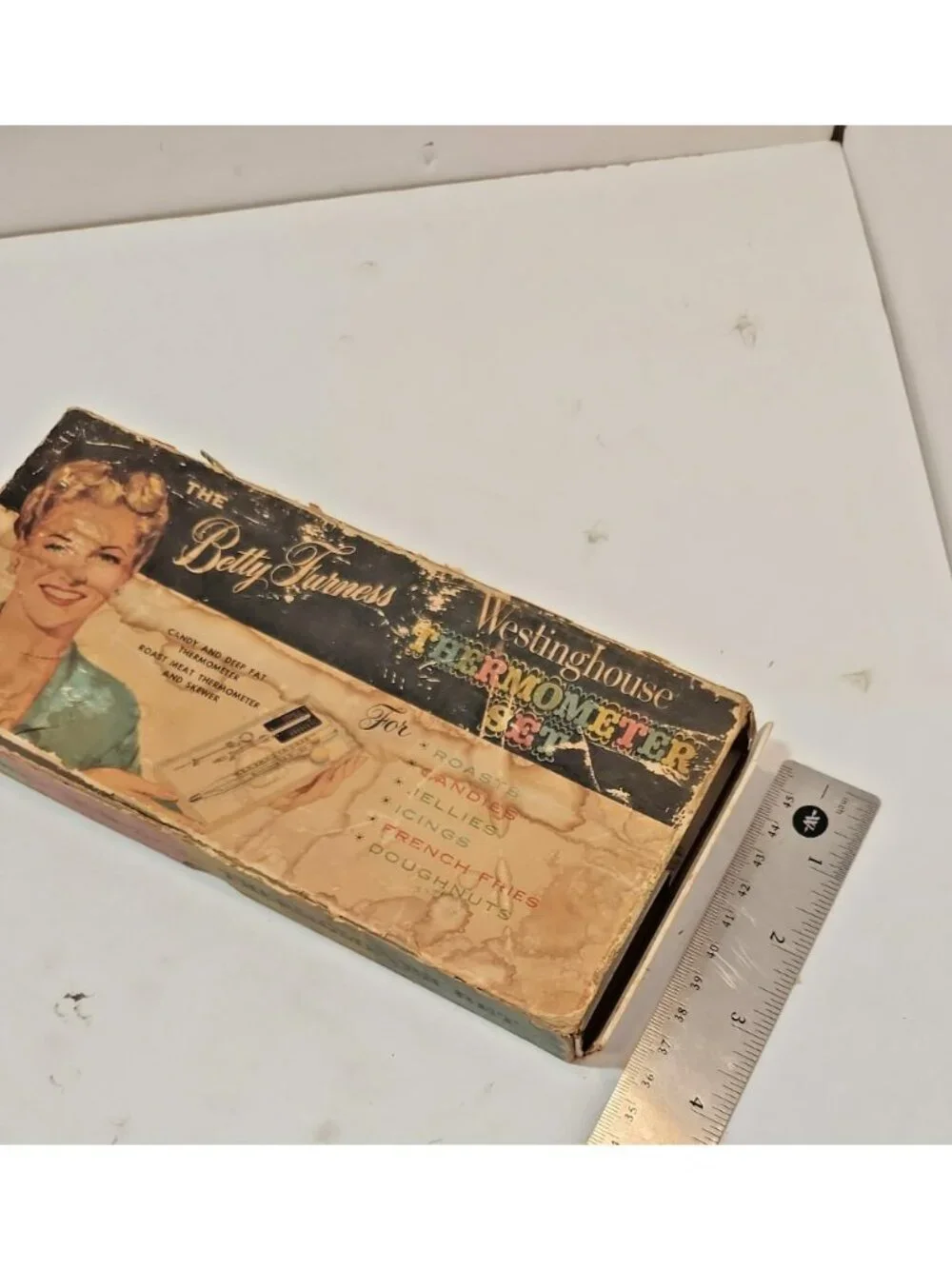 Vintage 1950's Westinghouse Betty Furnes Thermometer Set With Original Box